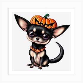 Halloween Chihuahua 1 Art Print