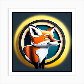 Fox Logo Art Print