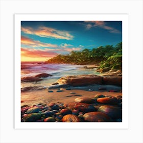 Sunset Beach Art Print