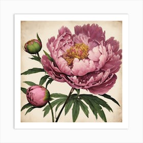 Pink Peony 1 Art Print