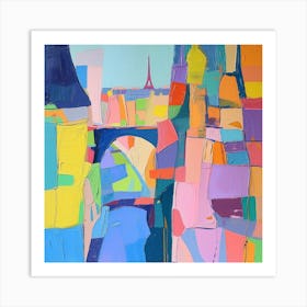 Abstract Travel Collection Paris France 3 Art Print