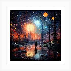 Space Landscape 4 Art Print