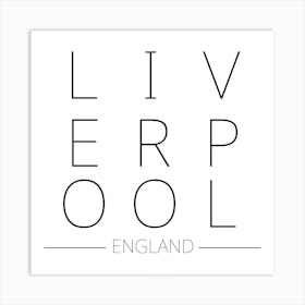 Liverpool England Typography City Country Word Art Print