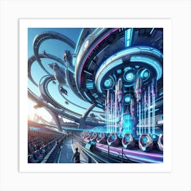 Futuristic Theme Park 1 Art Print