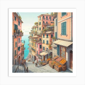 A quiet village street 2 Art Print