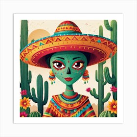 Day Of The Dead Girl 3 Art Print