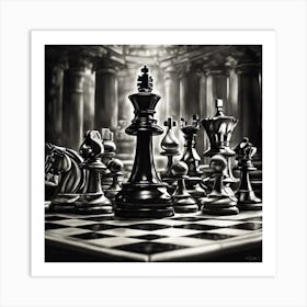 A chessboard 4 Art Print