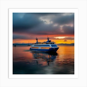 Sunset On The Water 9 Art Print