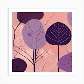 Purple Leaves Art Print