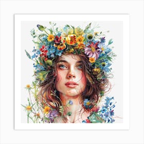 Flower Crown 1 Art Print