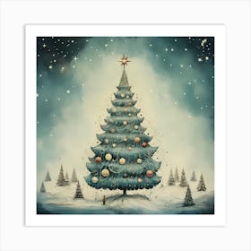 Retro Rhapsody of Holiday Hues Art Print