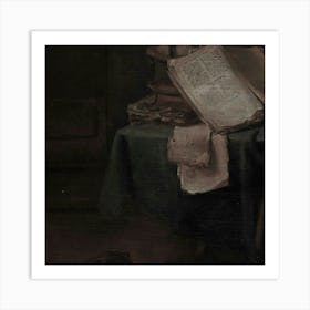 Book On A Table Art Print