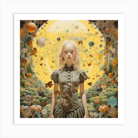 Woman In A Forest Art Print