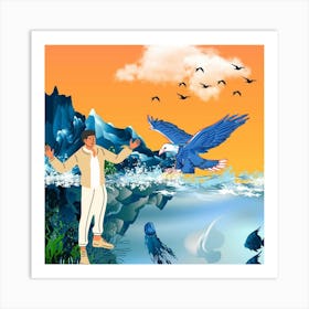 Eagle - spring season Art Print