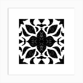 Black And White Floral Pattern 15 Art Print