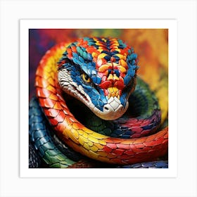 Colorful Snake Art Print