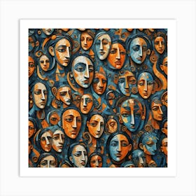 Faces Of The World Art Print