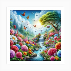 Butterfly Garden 7 Art Print