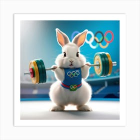 Rabbit At The Olympics Art Print