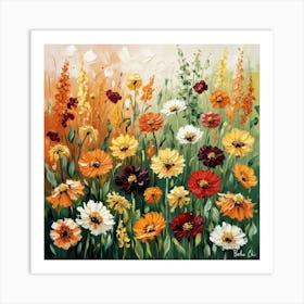 Flowers In The Garden 1 Art Print