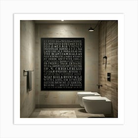 Paris Bathroom Wall Art Art Print