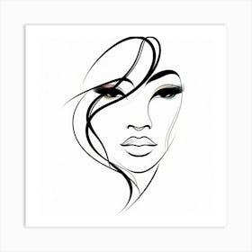 Asian Woman'S Face Art Print