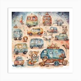 Art of Boho Children Games Art Print