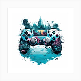 Ps4 Controller Art Print