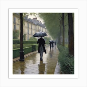 Paris In The Rain 4 Art Print