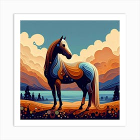 Horse Painting Art Print