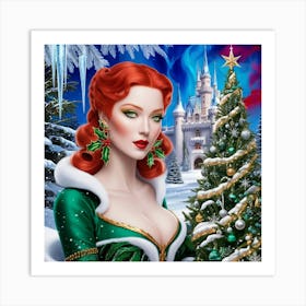 Christmas At Disneyland Art Print