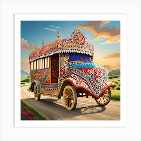 Traditional Indian Bus Art Print