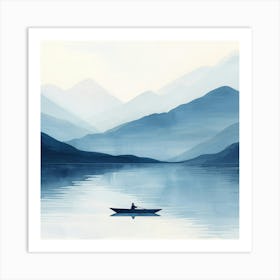 Man In A Boat Art Print