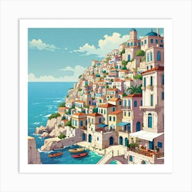 Mediterranean City Art Print