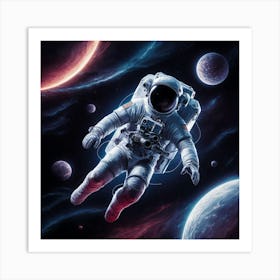 Astronaut In Space 18 Art Print