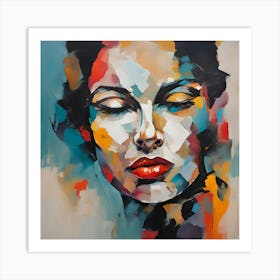 Colorful Abstract Woman Art Print