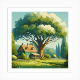 House Under A Tree 1 Art Print