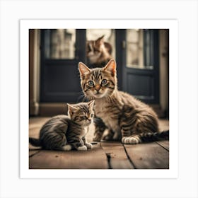 Family Of Cats Art Print