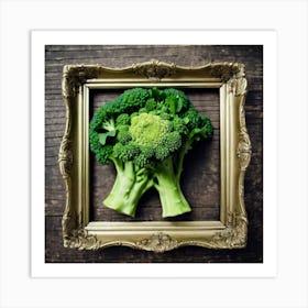 Broccoli In A Frame 22 Art Print