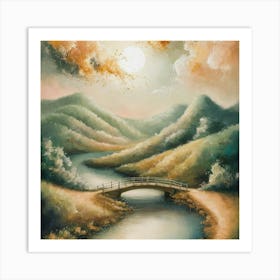 Bridge Over The River 1 Art Print