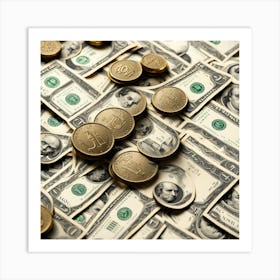 Money And Coins Art Print