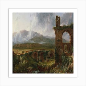 A View Near Tivoli (Morning) By Thomas Cole Art Print