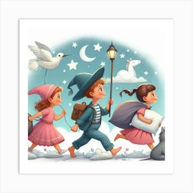 Fairy Tale Children Art Print