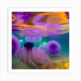 Jellyfish Underwater Art Print