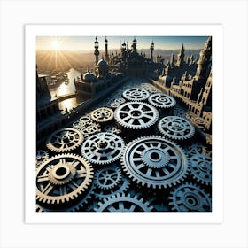 The Gears City Art Print