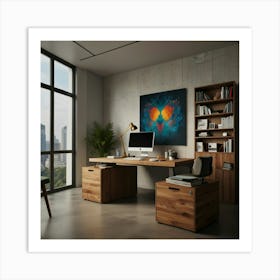 Modern Home Office Art Print