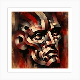 Abstract Portrait of a Man. Art Print