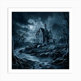 Haunted House Art Print