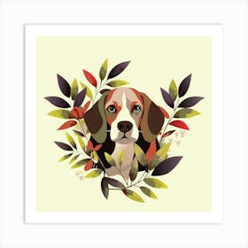 Puppy hiding in the grass Art Print