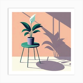 Plant On A Table 2 Art Print